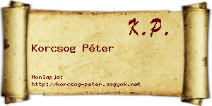 Korcsog Péter névjegykártya